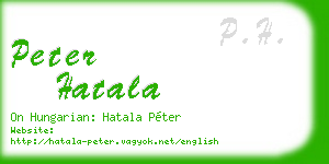 peter hatala business card